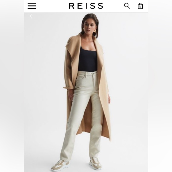 NWT REISS Laurie Square Neck Wide Straps sleeveless jersey Thong bodysuit top - Picture 12 of 17